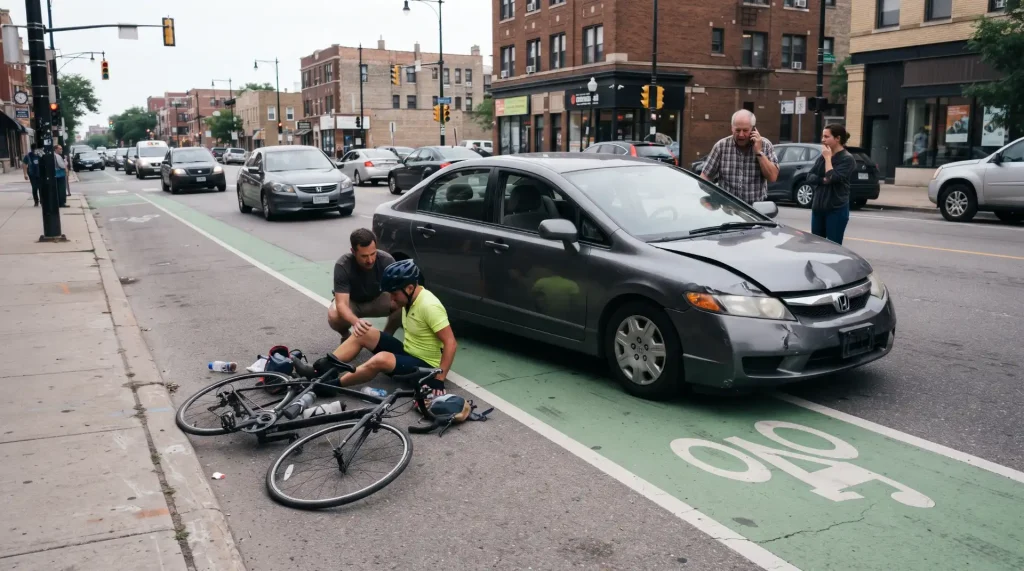 ¿Quién Es Responsable Cuando Un Auto Atropella A Un Ciclista En Un Carril Para Bicicletas